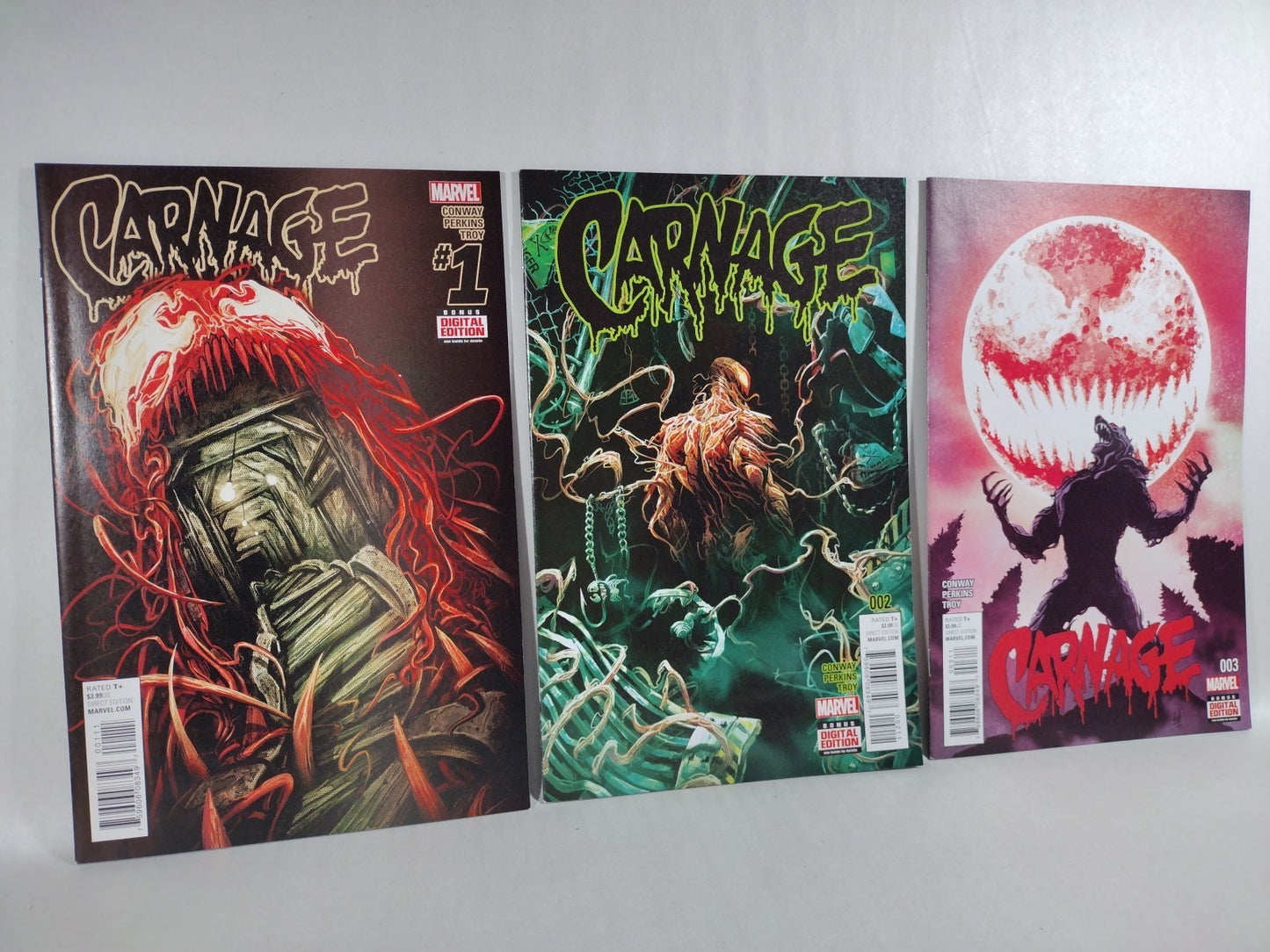 Carnage (2016) Marvel Comic Lot Set #1 2 3 Gerry Conway MikePerkins VF-NM