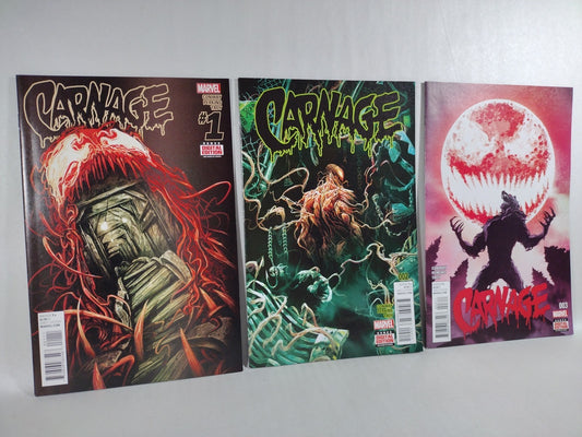 Carnage (2016) Marvel Comic Lot Set #1 2 3 Gerry Conway MikePerkins VF-NM
