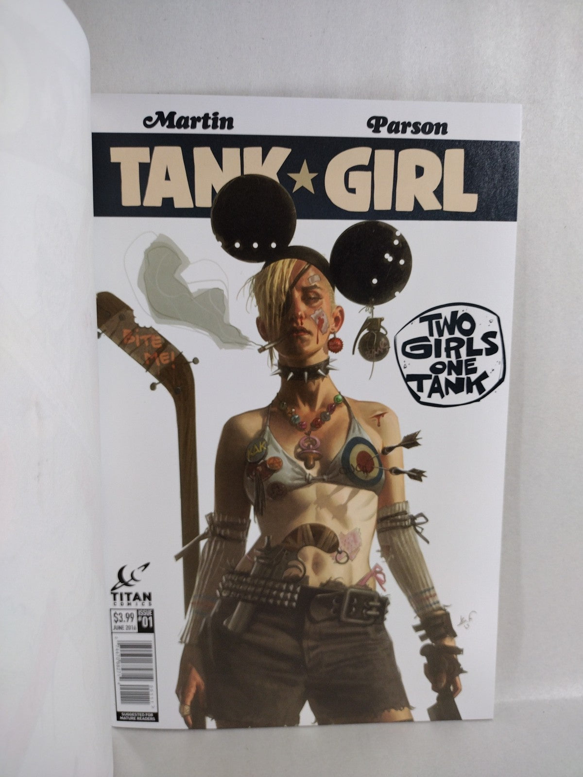 Tank Girl Two Girls One Tank #1 (2016) Sketch Cover Comic W Original DCastr Art
