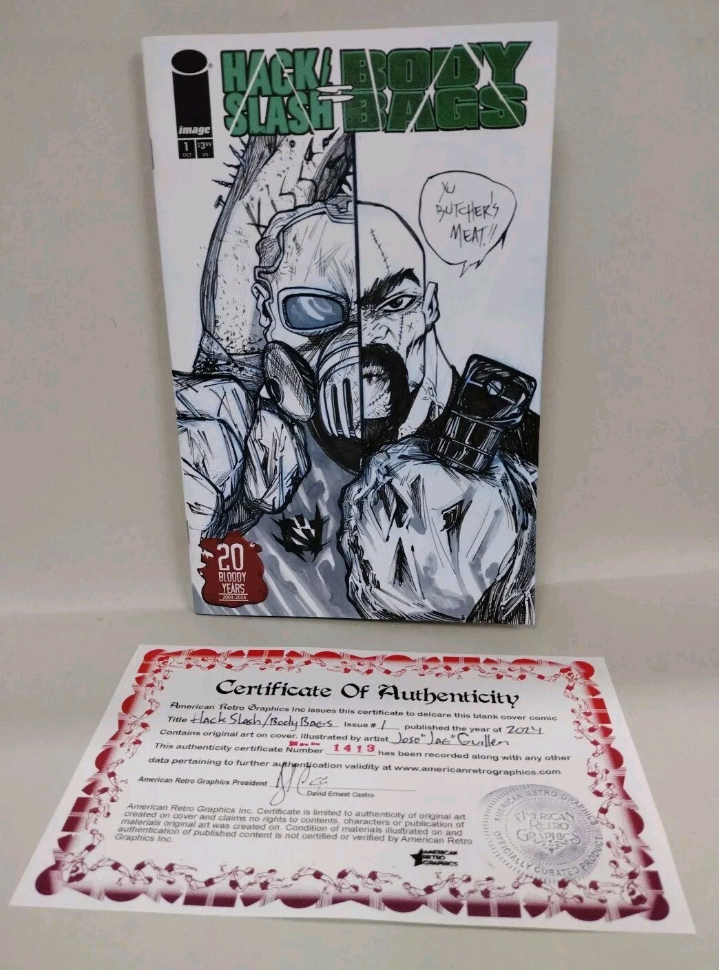 Hack Slash Body Bags #1 (2024) Image Sketch Cover Comic W Original JAG Mack Art