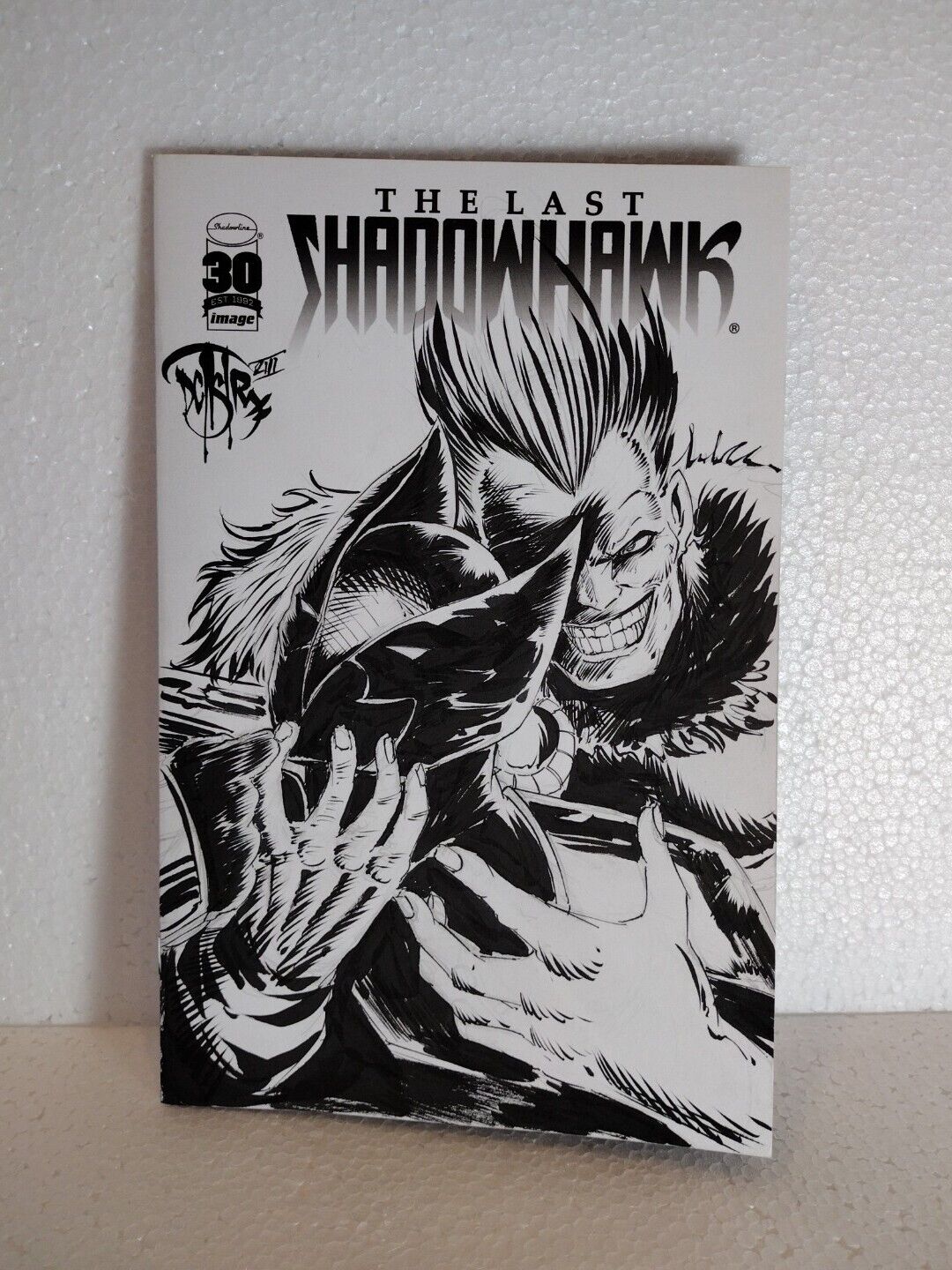 THE LAST SHADOWHAWK #1 Blank Cover Variant Image Comic w Original DCastr Art COA