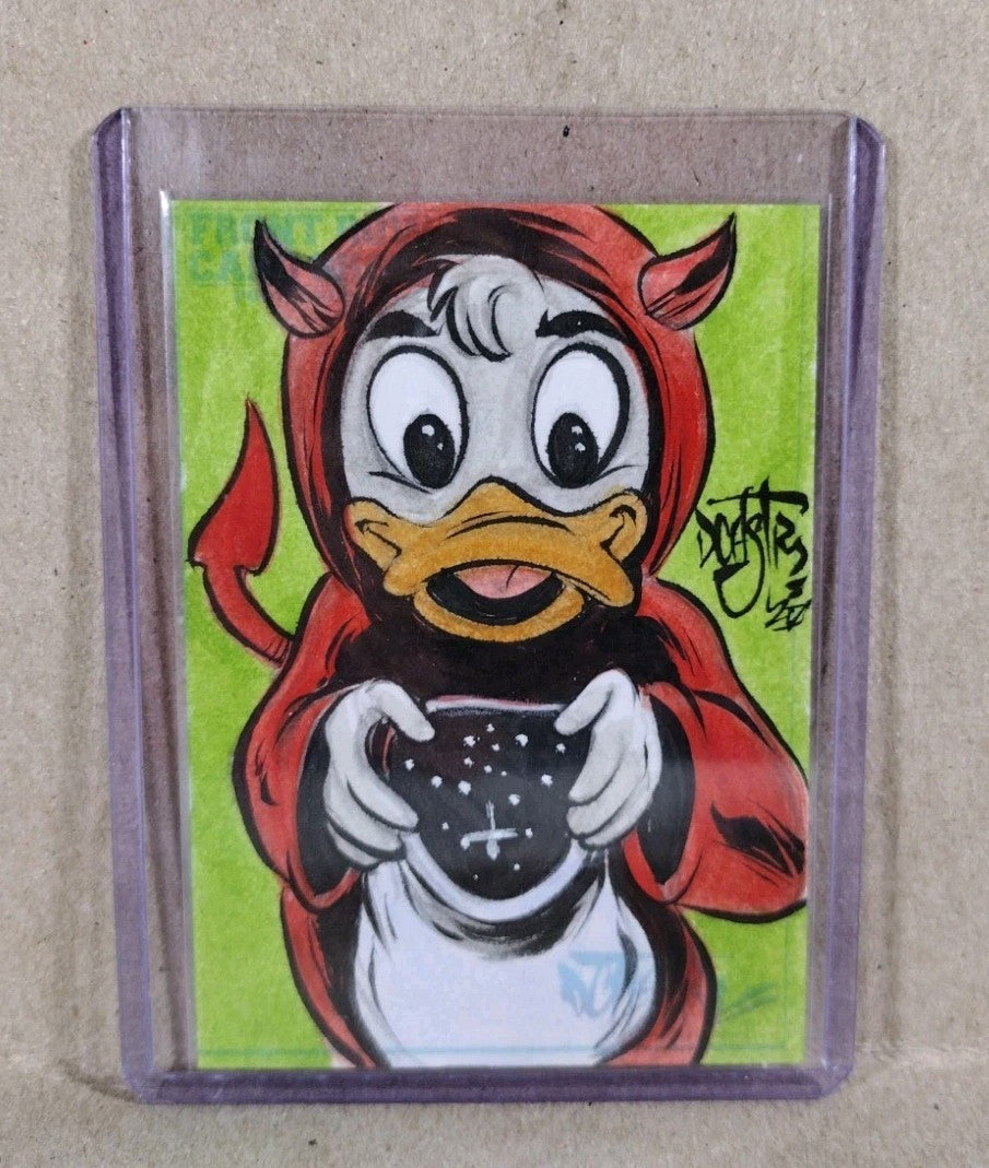 DCastr (2025) Front Row Show Exclusive Sketch Card W Original Duck Devil Art