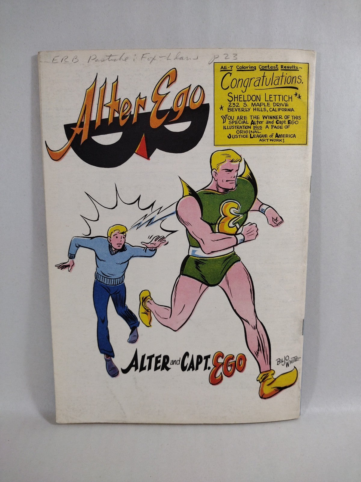 Alter Ego #8 (1965) Biljo White Black Hawk Cover Silver Age Fanzine The Eclipse 