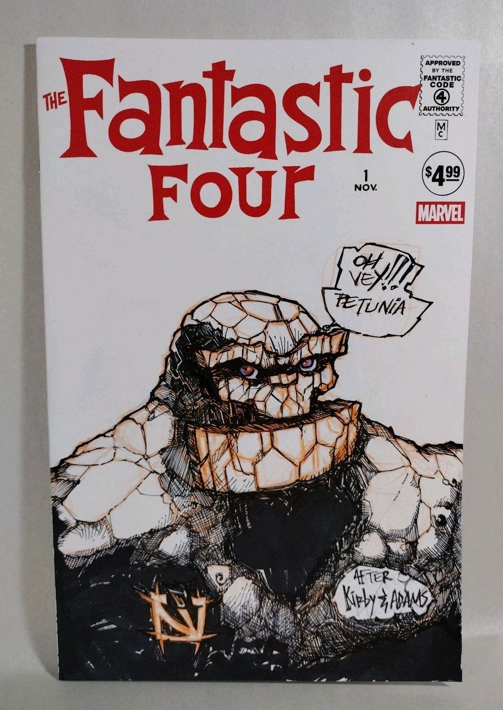 Fantastic Four 1 Marvel Comic 2025 Facsimile Sketch Cover W Original JAG Art