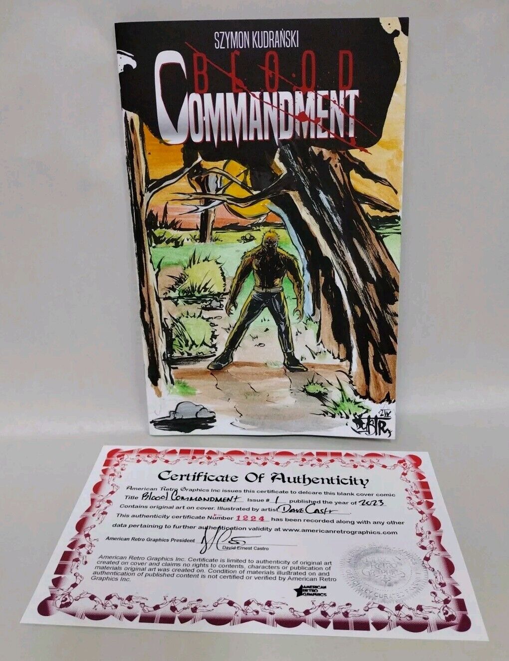 Blood Commandment 1 (2023) Image Comic Cover Sketch Variant Comic W Original Art