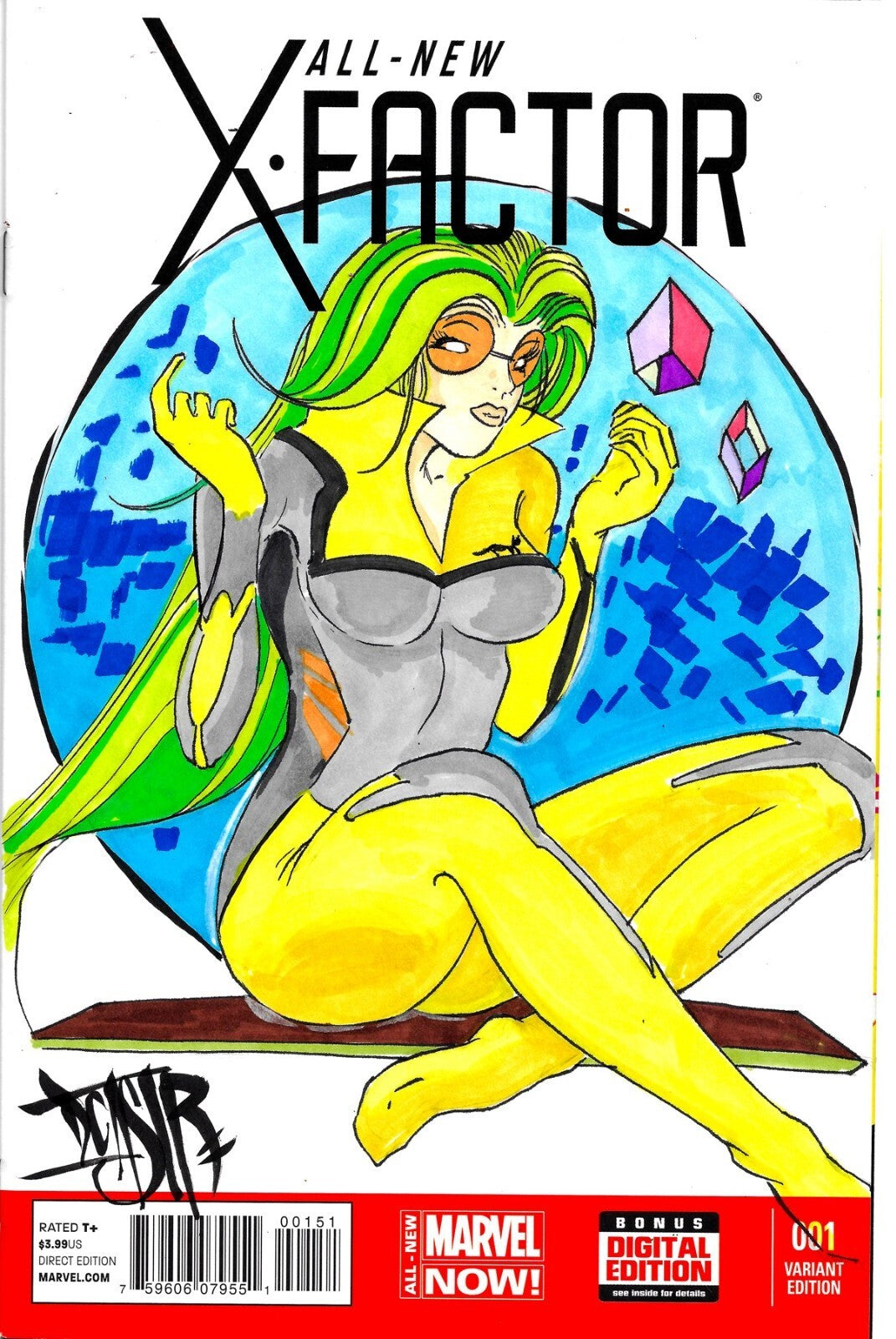 All-New X-Factor #1 (2014) Blank Cover Variant W Original Dave Castr Polaris Art