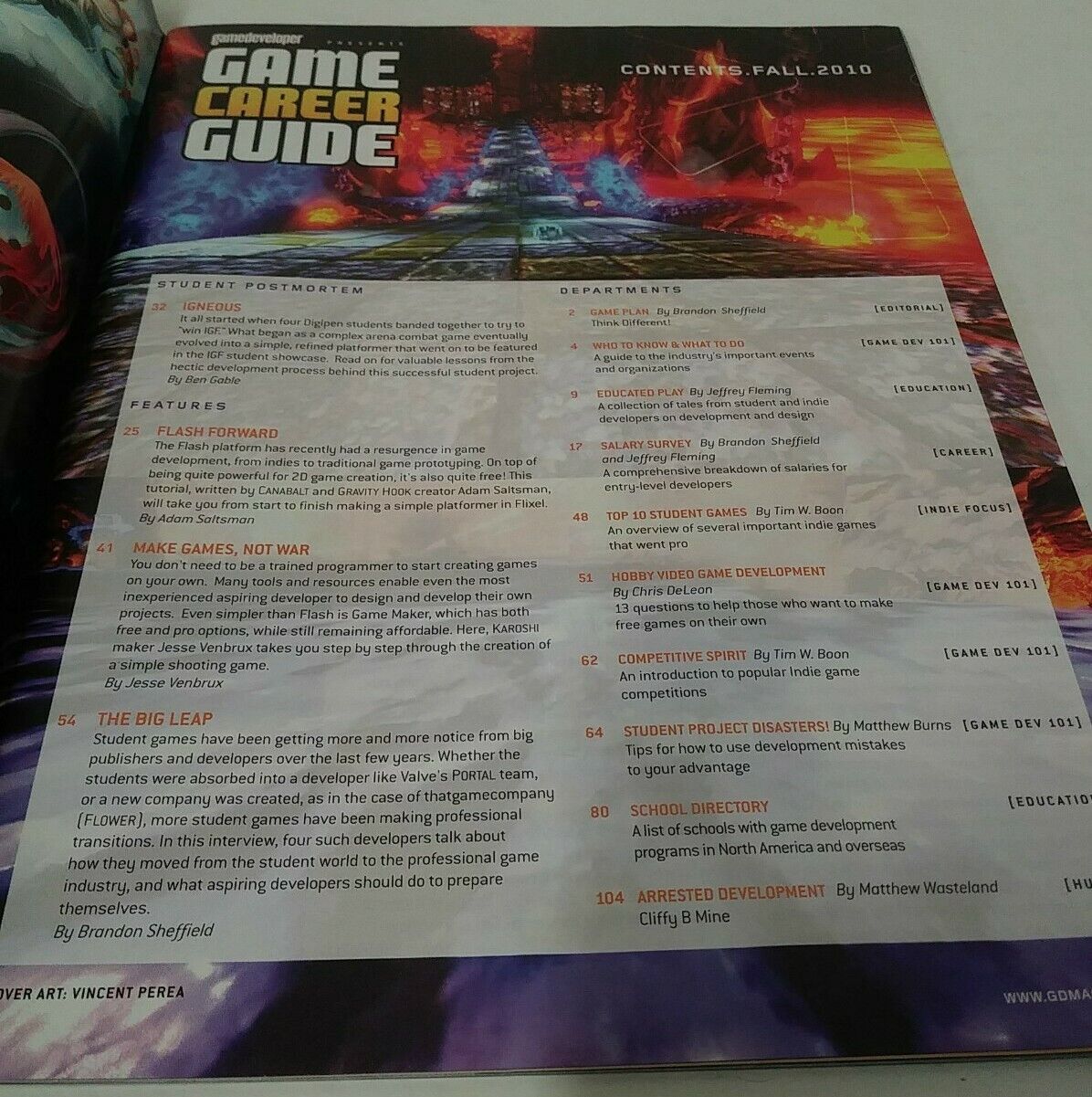 Game Developer Fall 2010 Game Career Guide Magazine Rare How To Build UBM