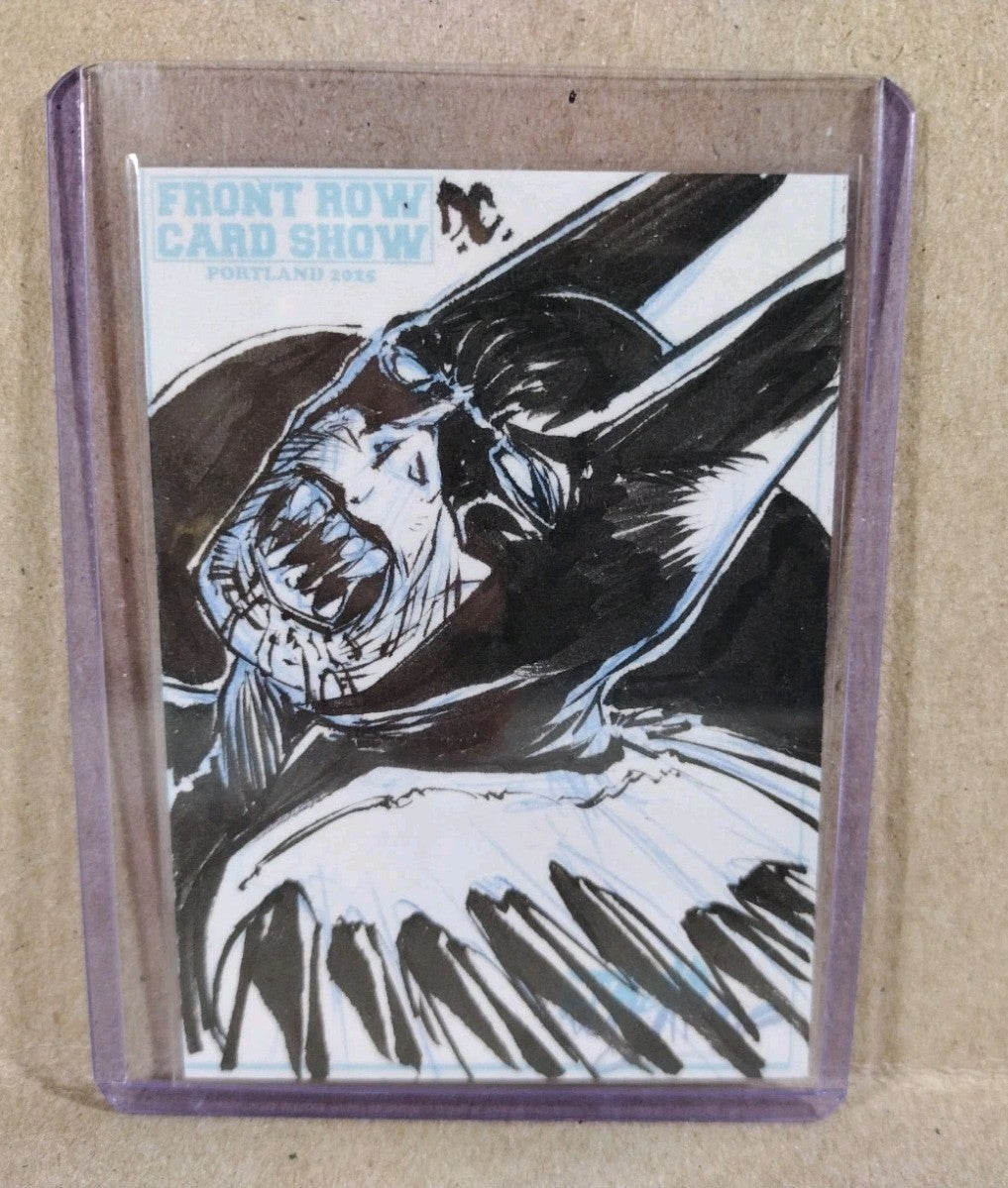 DCastr (2025) Front Row Show Exclusive Sketch Card W Original Vampire Batman Art