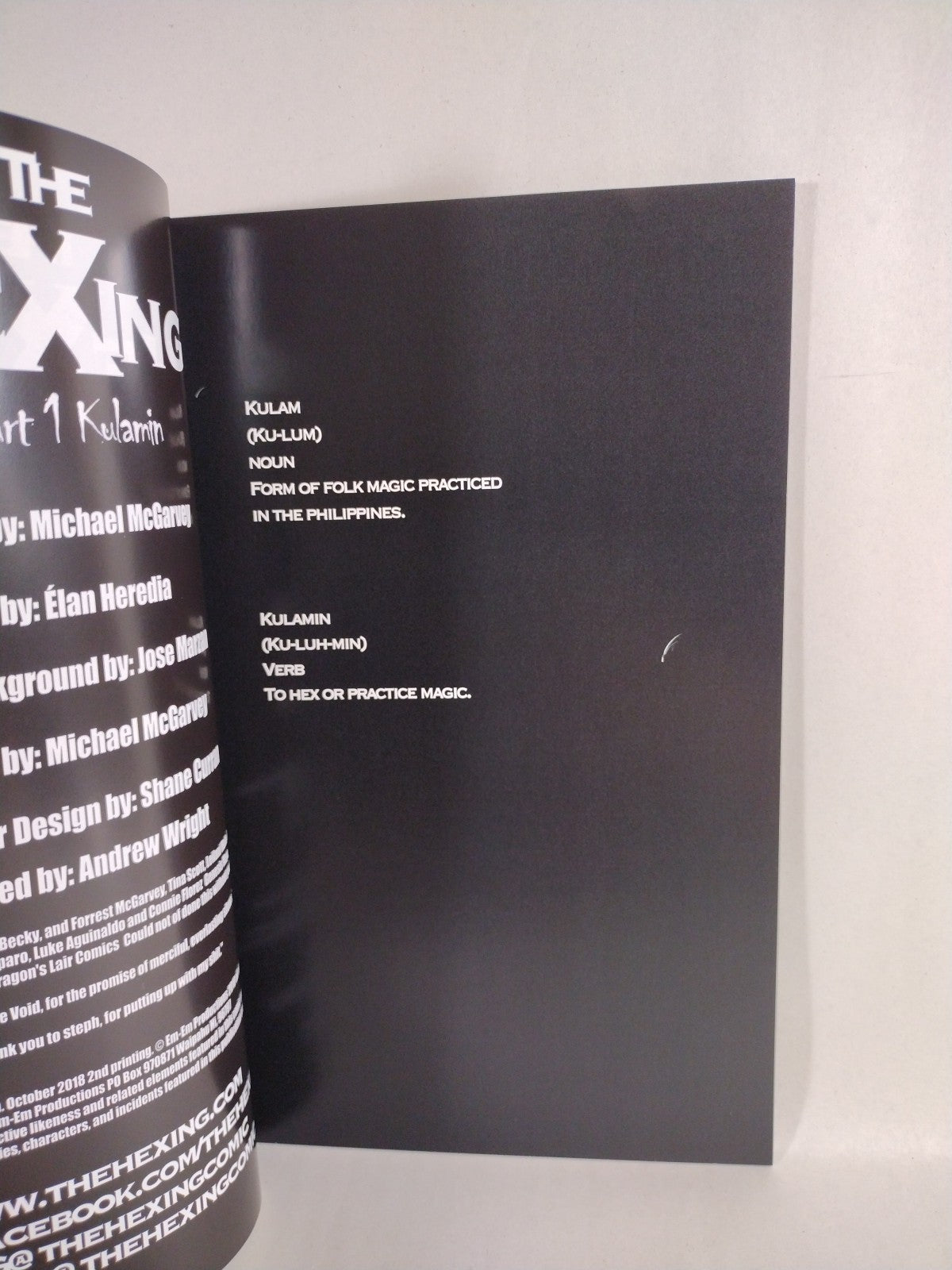 The Hexing (2018) Em Em Crowfunding Comic Lot Set #1 2 Michael McGarvey