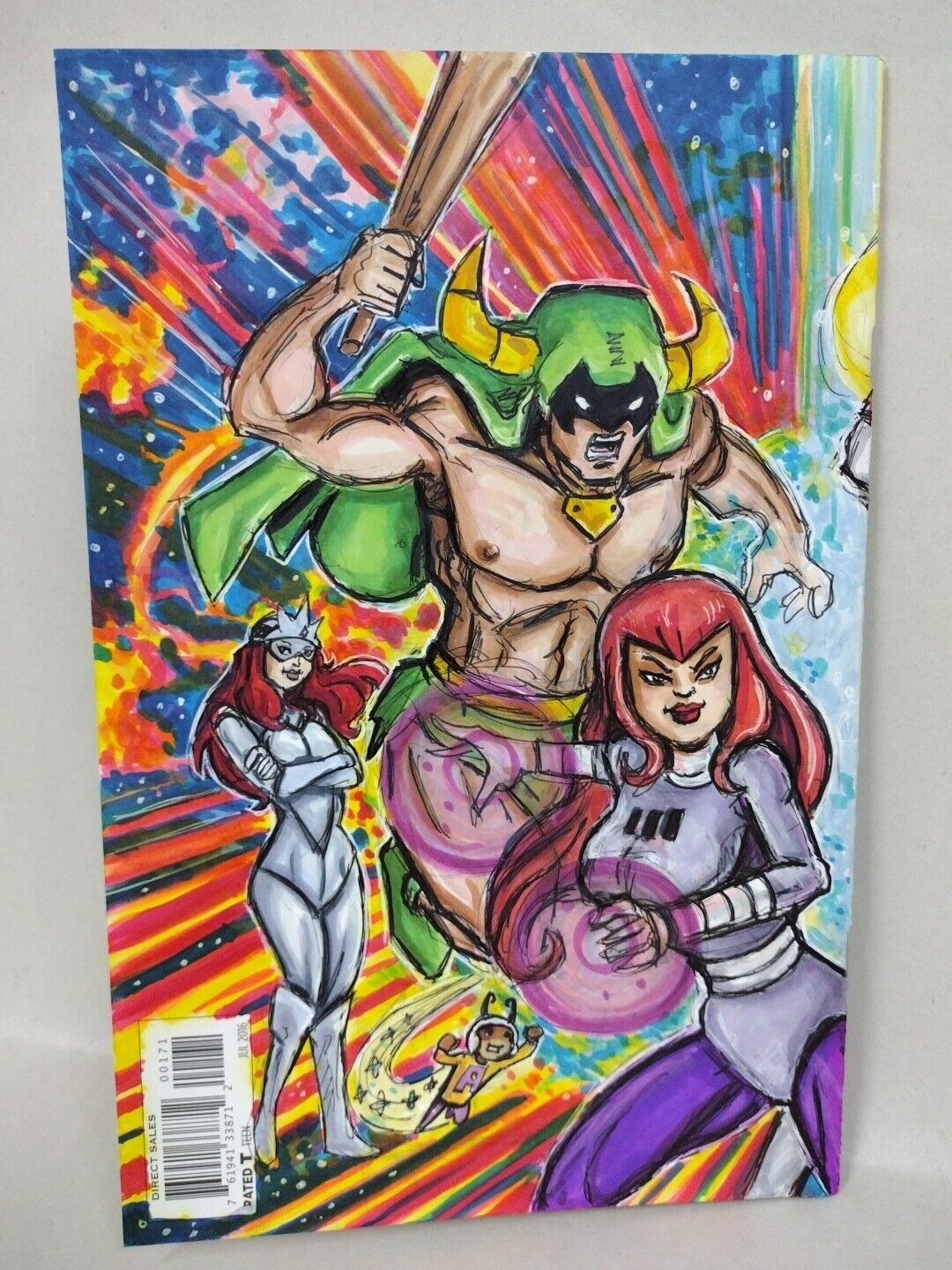 Future Quest #1 (2016) Sketch Variant W Dani J Roesch Original Full Cover Art