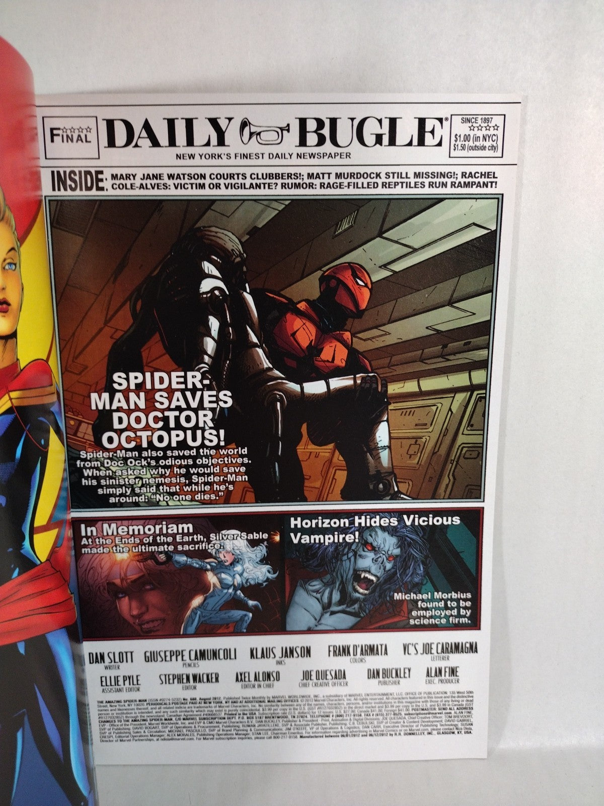 Amazing Spider-Man #688 (2012) Marvel Comic PX SDCC Ribic Variant Cover VF-NM