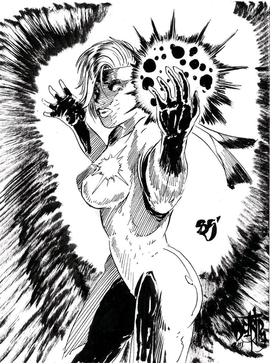 Dazzler ‘85 (2023) Original 6 X 8" Dave Castr Original Comic Illustration W COA