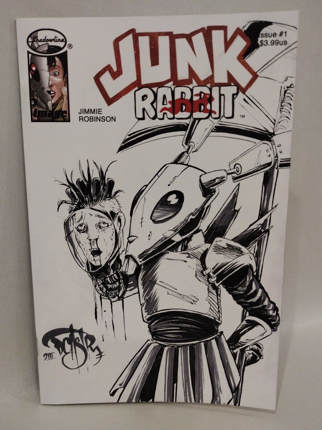 Junk Rabbit 1 (2023) Image Blank Comic Variant W Original Dave Castr Art COA