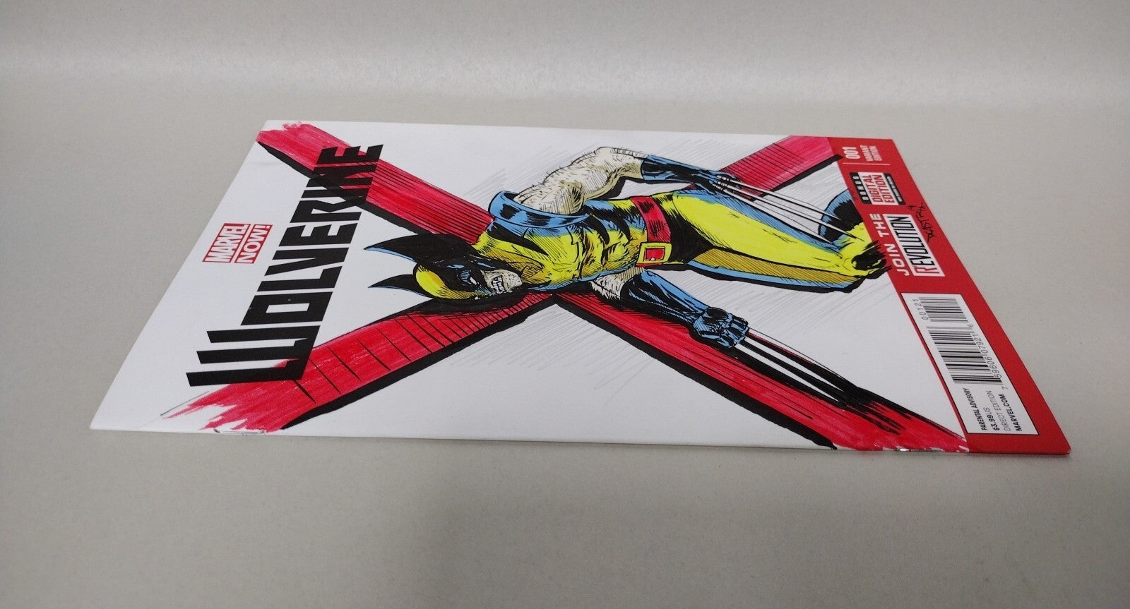 WOLVERINE #1 (2013) Marvel Sketch Variant Cover Comic w Original Dave Castr Art