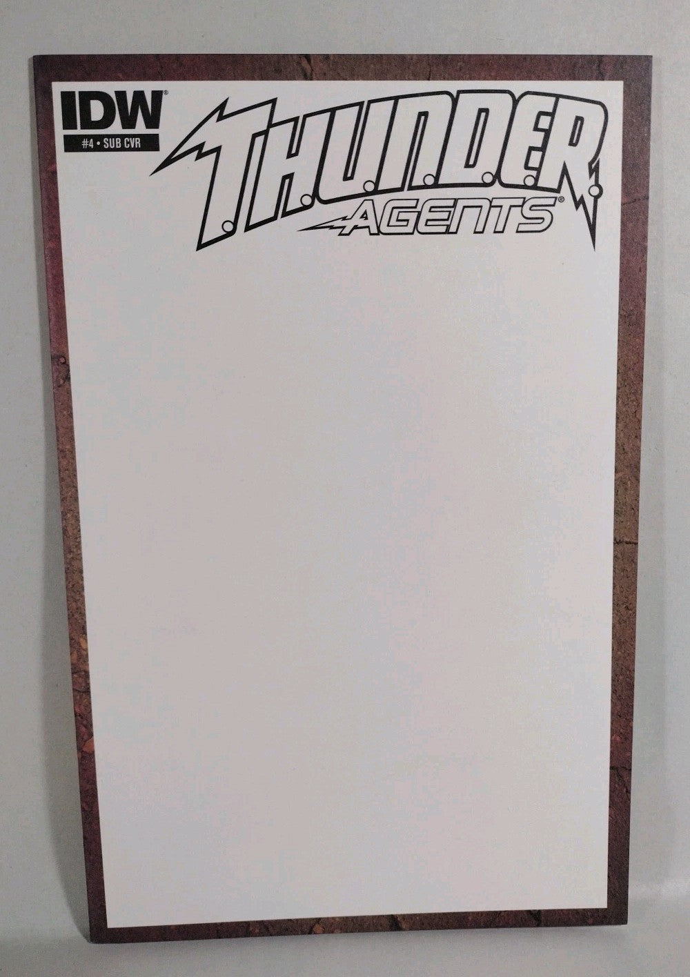 Thunder Agents #4 (2013) IDW Blank Sketch Variant Cover Comic New NM