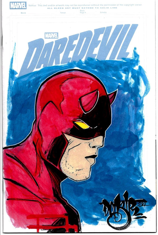 Daredevil #1 (2026) Marvel Comic Sketch Cover Variant W Original DCastr Art