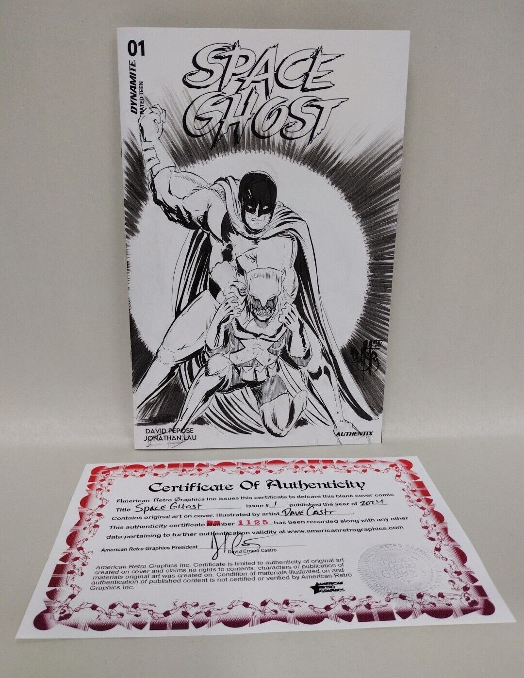 Space Ghost #1 (2024) Dynamite Comic Sketch Var Cover W Original Dave Castr Art