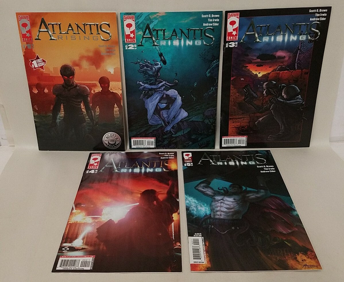 Atlantis Rising Graphics Atlantis Rising (2009) Complete Platinum Comic Run #1 2 3 4 5 Brown Ir ...