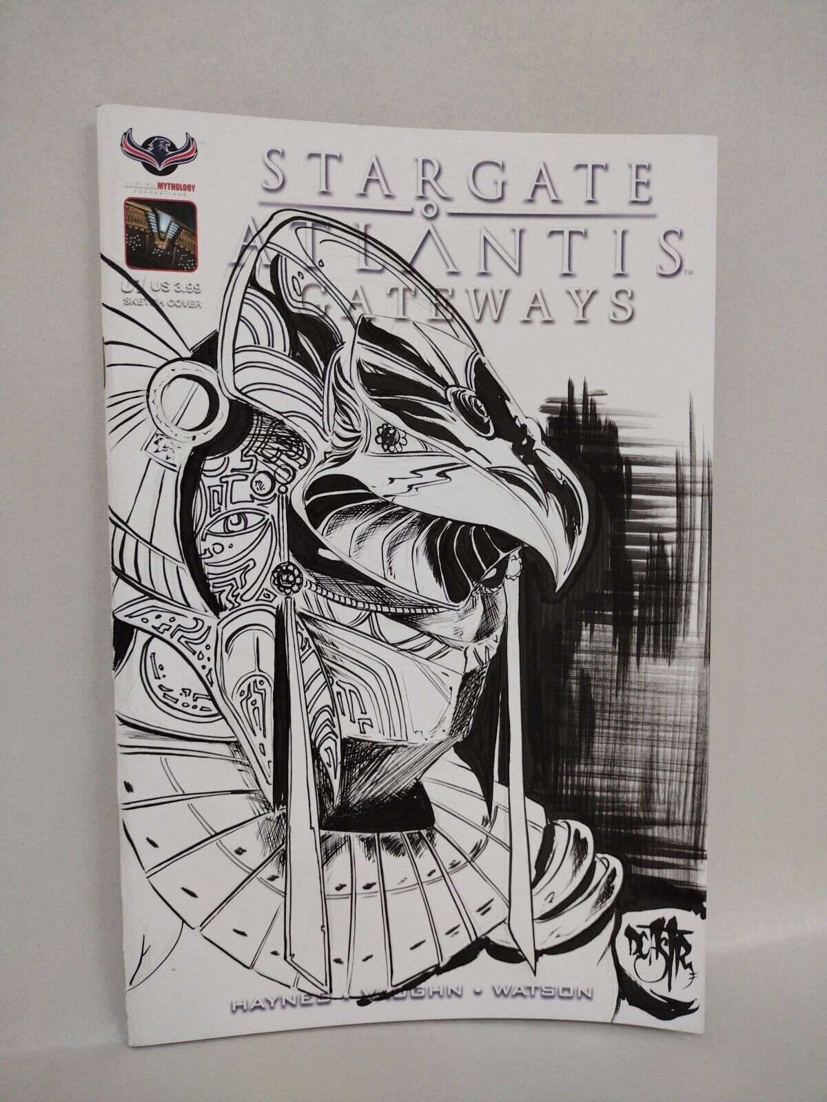 Star Gate Atlantis Gateways 4 (2016) AM Comic Sketch Cover W Original DCastr Art