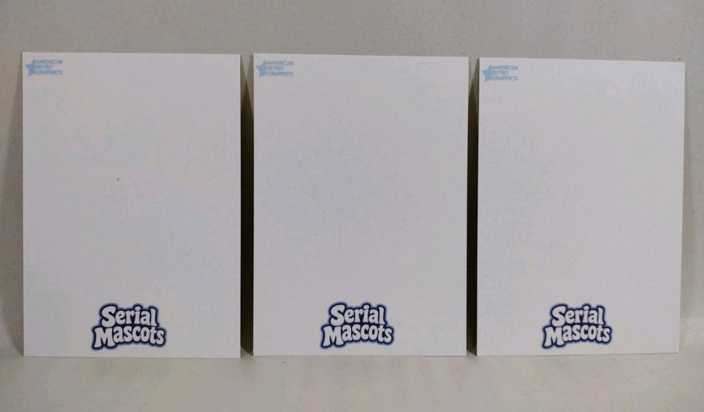 Serial Mascots (2026) American Retro Graphics Blank Sketch Card Lot Of 3