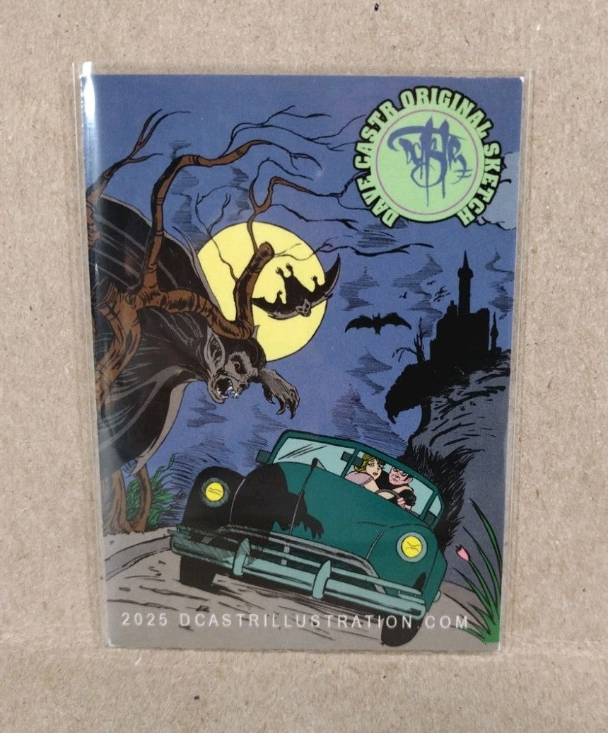 Dave Castr Crusin (2025) OAC Sketch Card W Original Black Suit Spider-Man Art