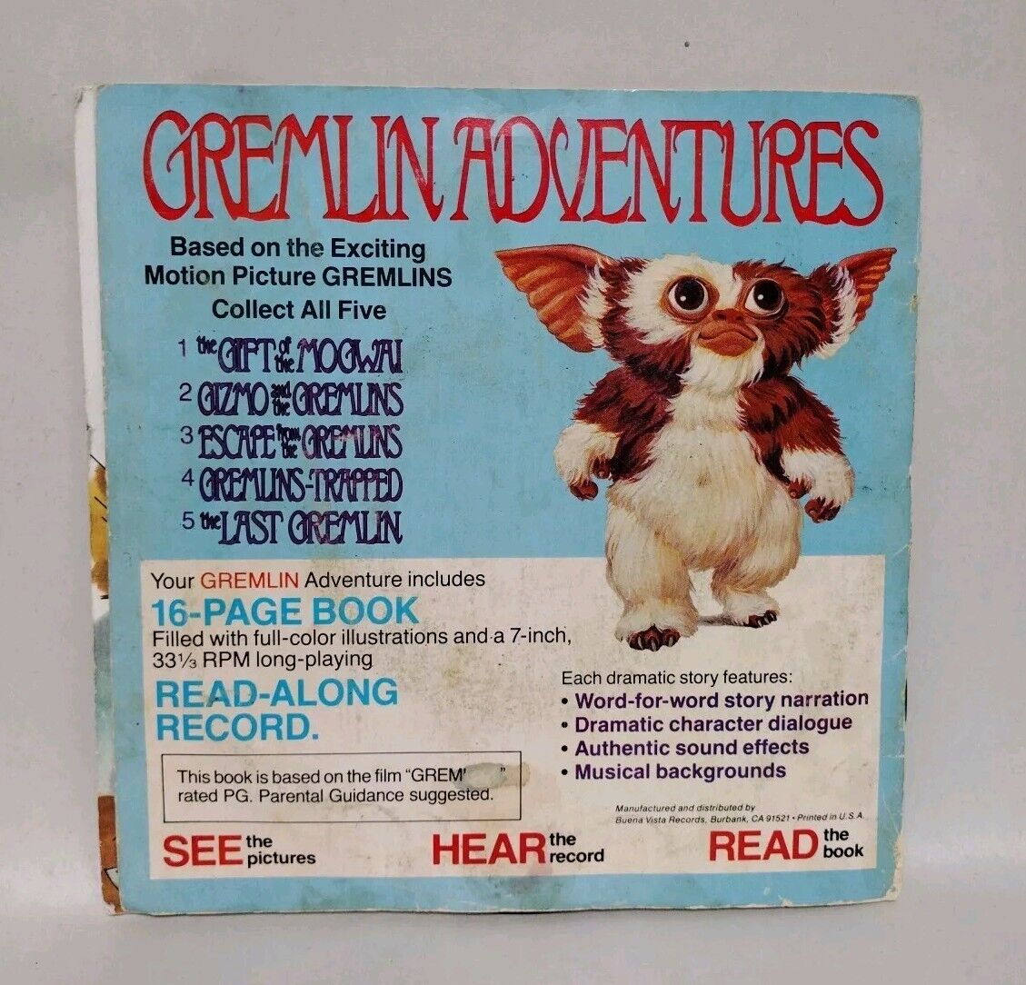 Gizmo And The Gremlins (1984) Story Book 2 3 4 5 W Records + Golden Book Lot