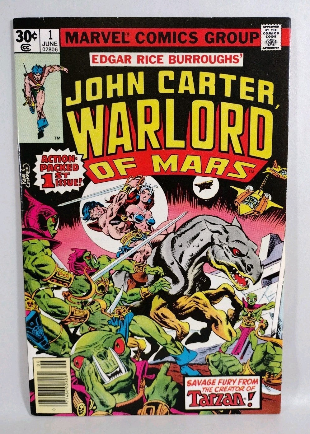 John Carter Warlord Of Mars (1977) Marvel Comic Lot #1 2 3 4 5 6 8 15 16 