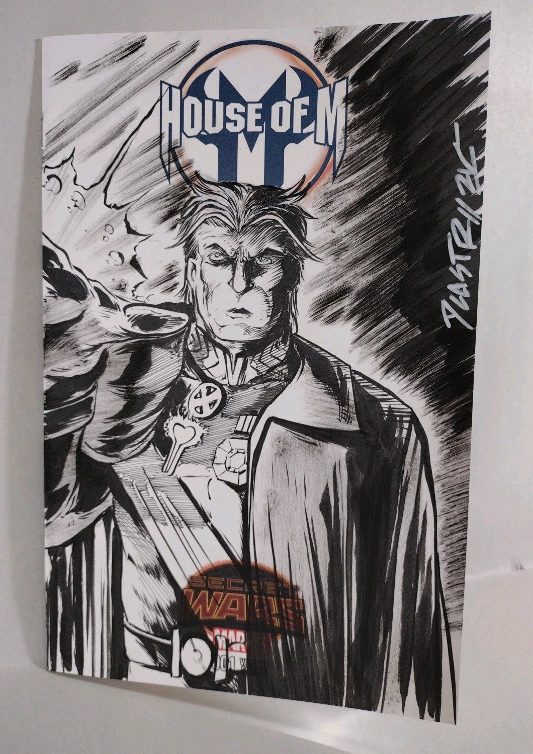 House of M #1 (2015) Marvel Secret Wars Sketch Cover Variant Original DCastr Art