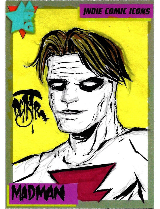Indie Comic Icons Sketch Card w Original Madman Art DCastr (2023) ARG Sealed