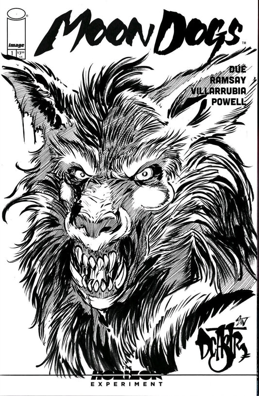 Moon Dogs 1 Horizon Experiment Image Comic Sketch Variant W Original DCastr Art