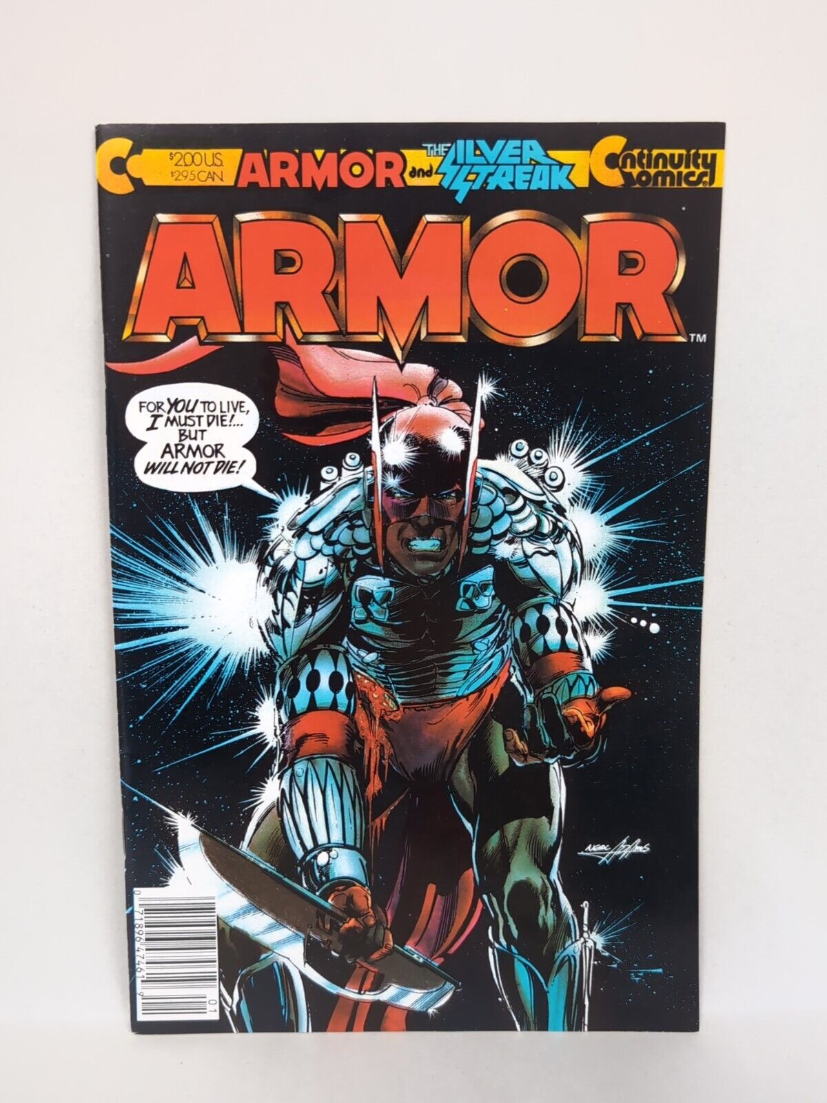 Armor #1 & 2 (1986) Continuity Comics Neal Adams Newstand Variants NM
