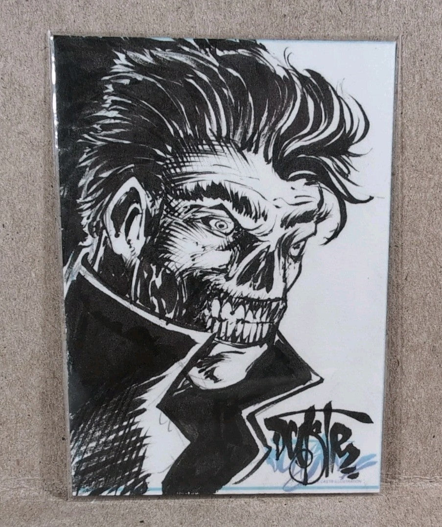 Dave Castr Crusin (2025) OAC Sketch Card W Original Rockabilly Zombie Horror Art