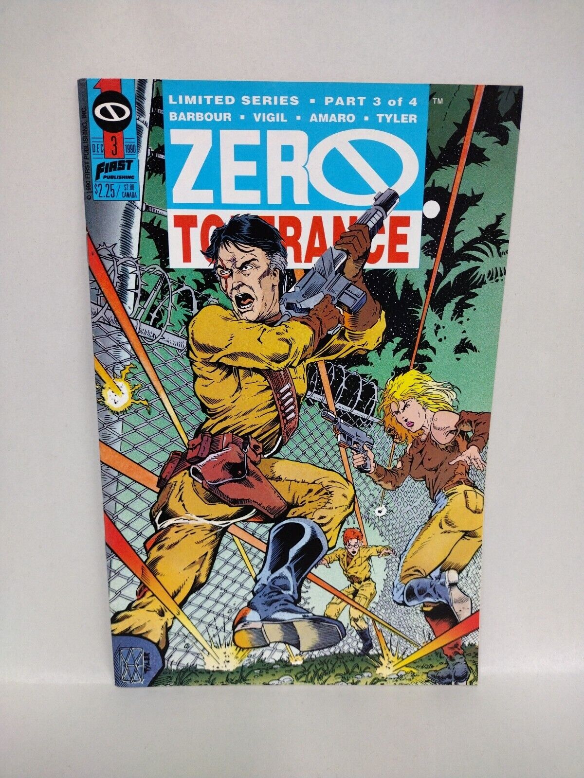 Zero Tolerance (1990) Complete First Comics Series 1 2 3 4 Signed Vigil Barbour 