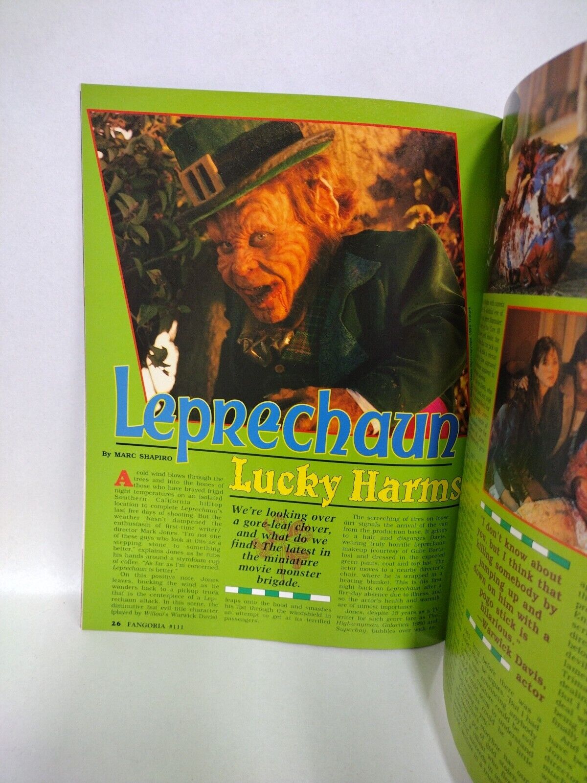 FANGORIA Magazine 111 (1992) Leprechaun Sleepwalkers Lawnmower Man Demons 2