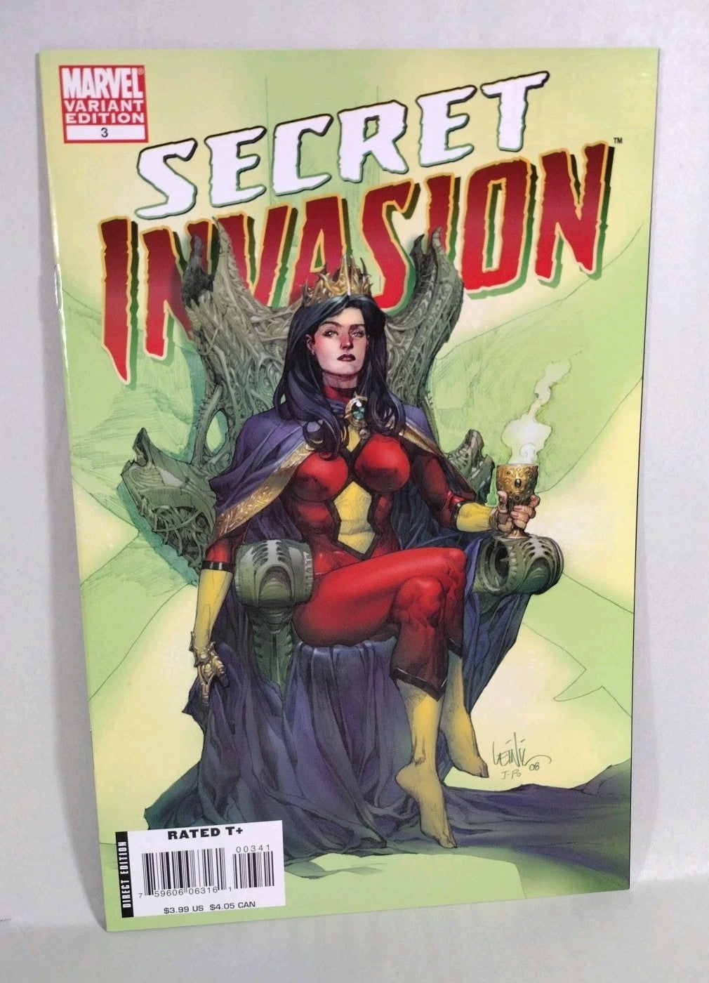 Secret Invasion #3 (2008) Marvel Comic 1:50 Spider-Woman Leinil Yu Variant NM