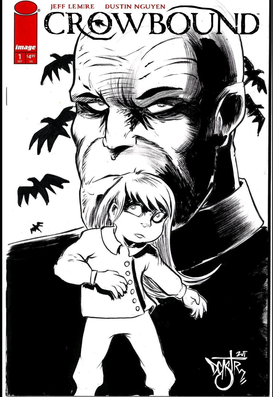 Crowbound #1 (2026) Lemire Nguyen Image Comic Sketch Cover W Original DCastr Art