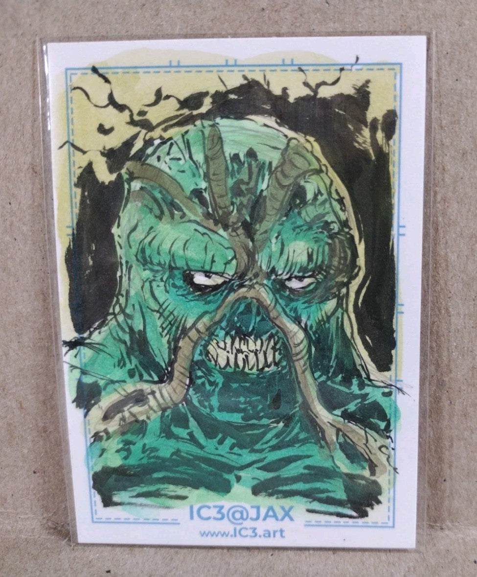 CAF IC3 (2026) JAX Convention Sketch Card W Original Dave Castr Swamp Thing Art