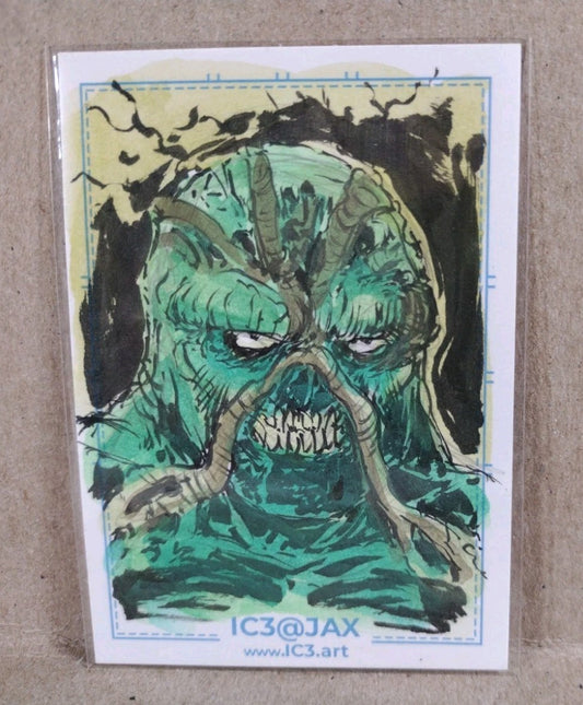 CAF IC3 (2026) JAX Convention Sketch Card W Original Dave Castr Swamp Thing Art
