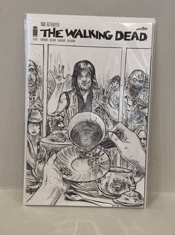 Walking Dead #150 Blank Cover Sketch Variant W Original Art GREGORY WORONCHAK