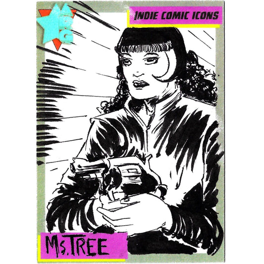 Indie Comic Icons Sketch Card w Original Ms. Tree Art DCastr (2023) ARG Sealed