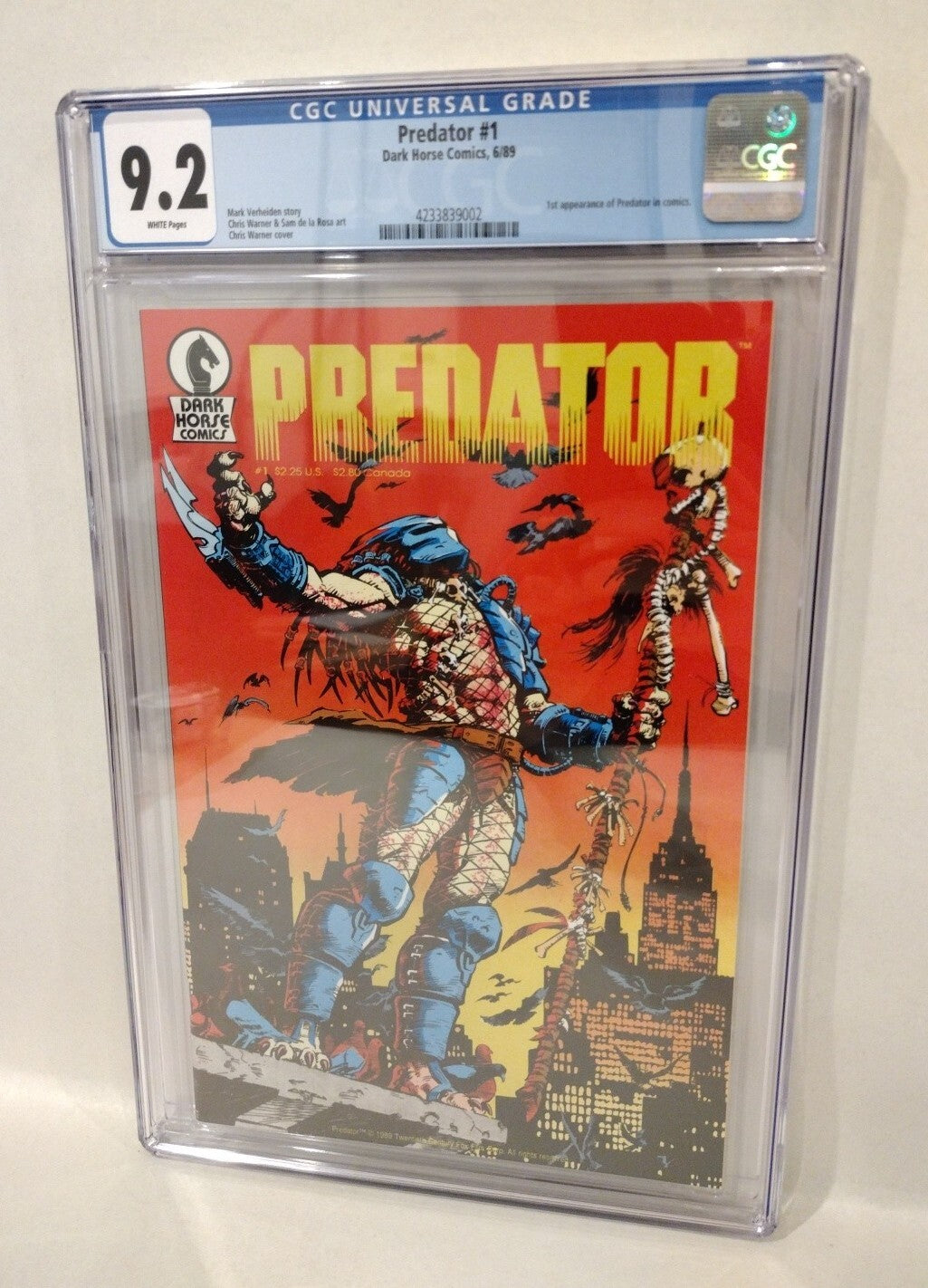 PREDATOR #1 (1989) Dark Horse Comic 1st Appearance Classic Cover CGC 9.2