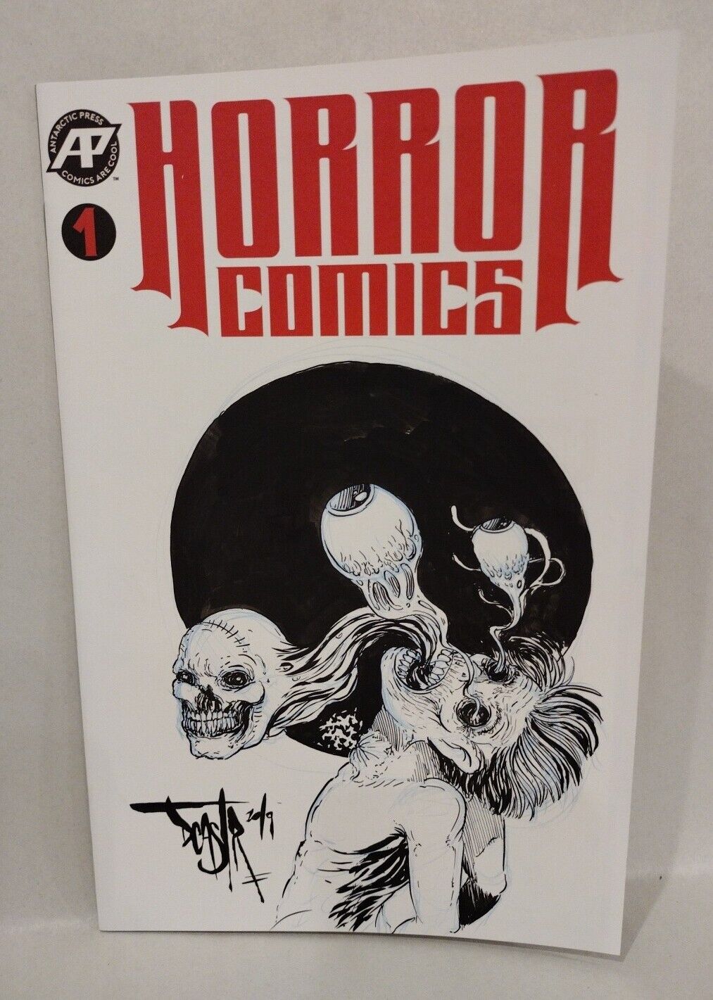 Horror Comics #1 (2019) Antarctic Press Blank Cover W Original Dave Castr Art