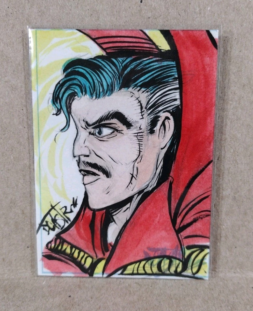 Dave Castr Crusin (2025) OAC Sketch Card W Original Marvel Doctor Strange Art 