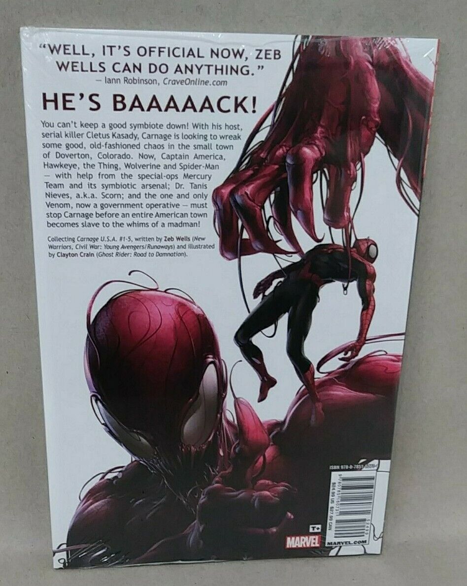 Carnage USA Marvel HC New Sealed Clayton Crain Zeb Wells Hardcover