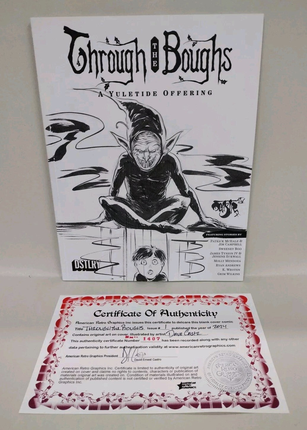 Through Boughs A Yuletide Offering #1 DSTLRY Sketch Cover W Orignal DCastr Art