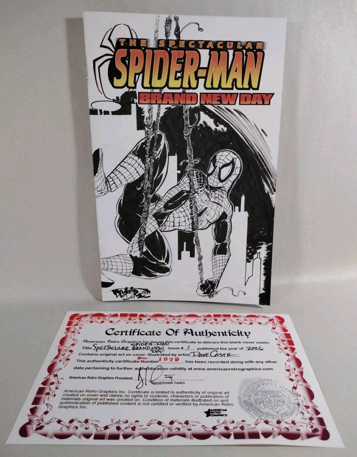 Spectacular Spider-Man Brand New Day 1 Marvel Sketch Cover W Original DCastr Art