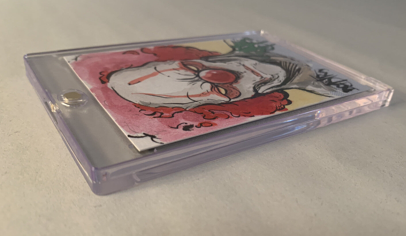 Dave Castr Original Sketch Card Original 1/1 Yuk Yuk Clown Art W Holder