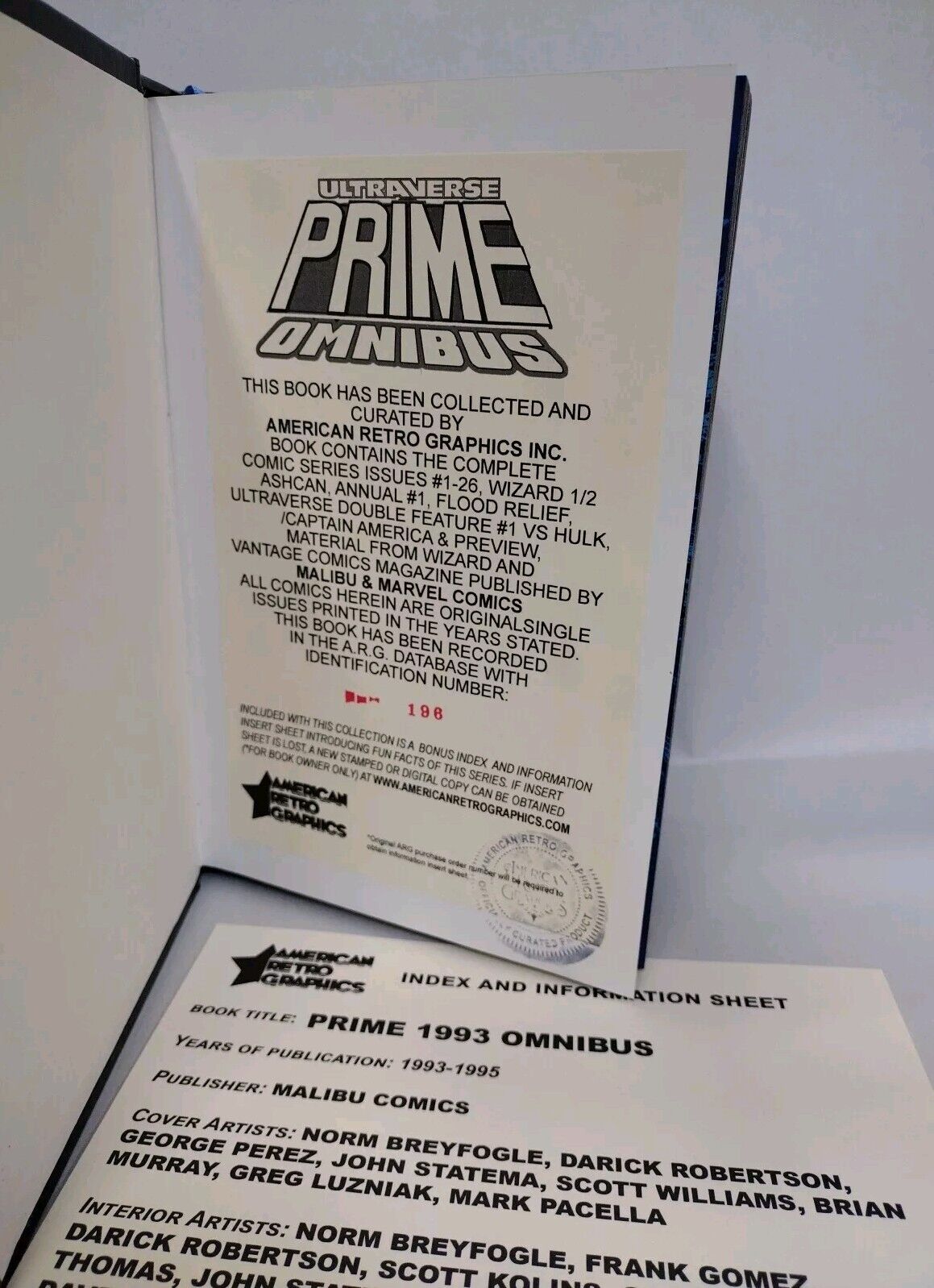 Prime Omnibus (1993) ARG Custom Bound Malibu Comics HC #1-26 Hulk Cap Annual+