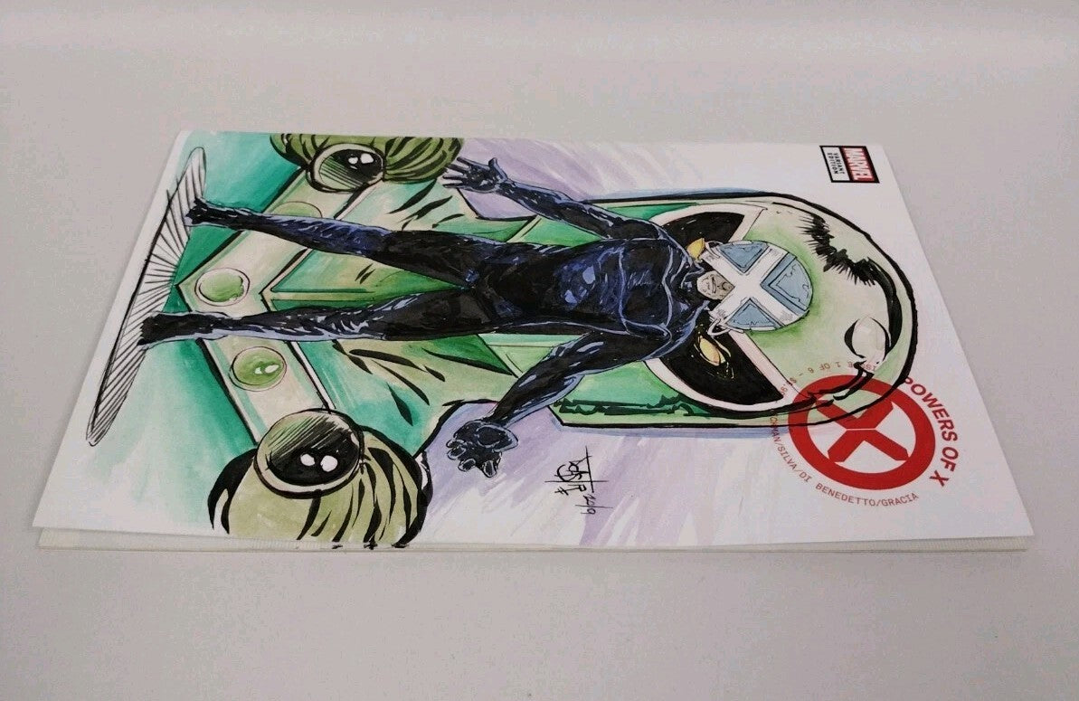 Powers of X #1 (2019) Marvel Sketch Cover Variant Comic w Original Art DCastr 