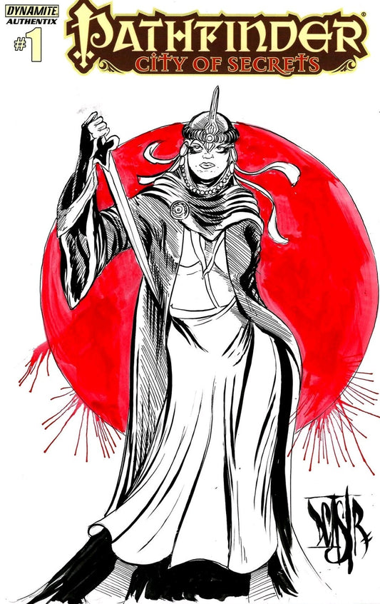 Pathfinder City of Secrets 1 Dynamic Sketch Cover Comic W Original DCastr Art